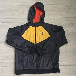 Nike Windrunner Jacket Boys Large Black Gold Colorblock Skeleton Basketball - Picture 1 of 10