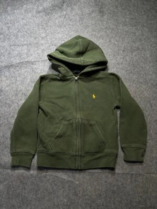 Polo Ralph Lauren Hoodie Youth 5 Green Full Zip Pony Sweatshirt Sweater Boys - Picture 1 of 9