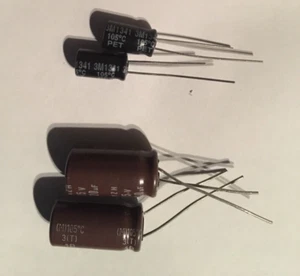 Zestaw kondensatora elektrolitycznego odbiornika lampowego - obejście lamp wysokiego napięcia i audio - Zdjęcie 1 z 1