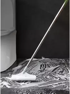 Long Handle Bathroom Floor Brush – Tile & Grout Scrubber, Wall & Toilet Cleaner - Picture 1 of 9