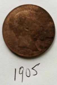 1865, 1905, 1907 & 1910 Great Britain Bronze Penny Edward VII & Queen Victoria - Picture 1 of 8