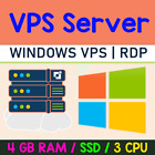 Windows VPS RDP KVM Server -  Windows | Linux VPS Hosting - 4GB RAM + FAST SSD
