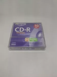 Memorex 10PK CD-R 52X 700MB 80min 10 pack CD-R Discs NEW Sealed - Picture 1 of 2