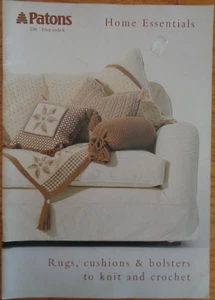 PATONS KNITTING PATTERN C49 - HOME ESSENTIALS - RUGS CUSHIONS TO KNIT & CROCHET - Picture 1 of 4