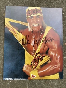 HULK HOGAN WCW SIGNED AUTOGRAPH 8"X10" WWE WWF HULKAMANIA WWWF nWo - Picture 1 of 3