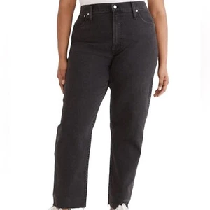 Jeans dritti Madewell The Perfect vintage con orlo grezzo in lunare nuovi senza etichette taglia 32P - Foto 1 di 10