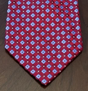 Hathaway Red Hand Made 100% Silk Men’s Neck Tie Made In China - Picture 1 of 9