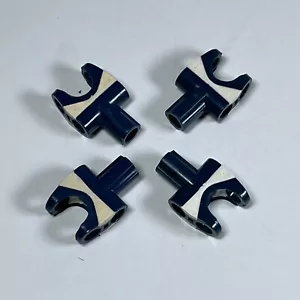 LEGO Technic Axle Connector 2x3 Dark Blue w/Molded Rubber Insert x1192px2 - x4 - Picture 1 of 1