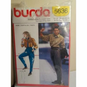 PANTALONES Burda patrón de costura 5636 Misses, Alemania Occidental, SIN CORTAR, vintage, talla 8-18 - Imagen 1 de 3