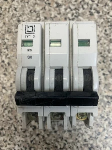 SQUARE D QOE, 45A TYPE 3, TRIPLE, 3 POLE M9, MCB CIRCUIT BREAKER, CLIP ON TYPE - Picture 1 of 2