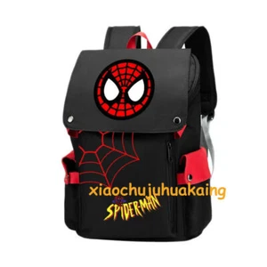 Marvel Spider Man Laptop Bag Backpack Canvas Outdoor Travel Knapsack Bag Gift - Picture 1 of 19