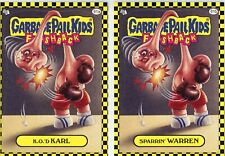 Garbage Pail Kids Flashback 1 K.O.'D KARL & SPARRIN' WARREN 61A/B Base Stickers