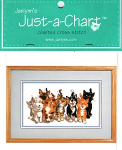 Tails of Duckport Janlynn Just-A-Chart Cross Stitch Pattern 38-194 CATS - Picture 1 of 2