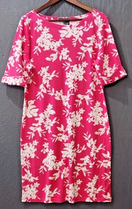 Women Large Casual Summer Roll Up Short Sleeve Shirt Dress by Karen Scott Sport - Picture 1 of 8