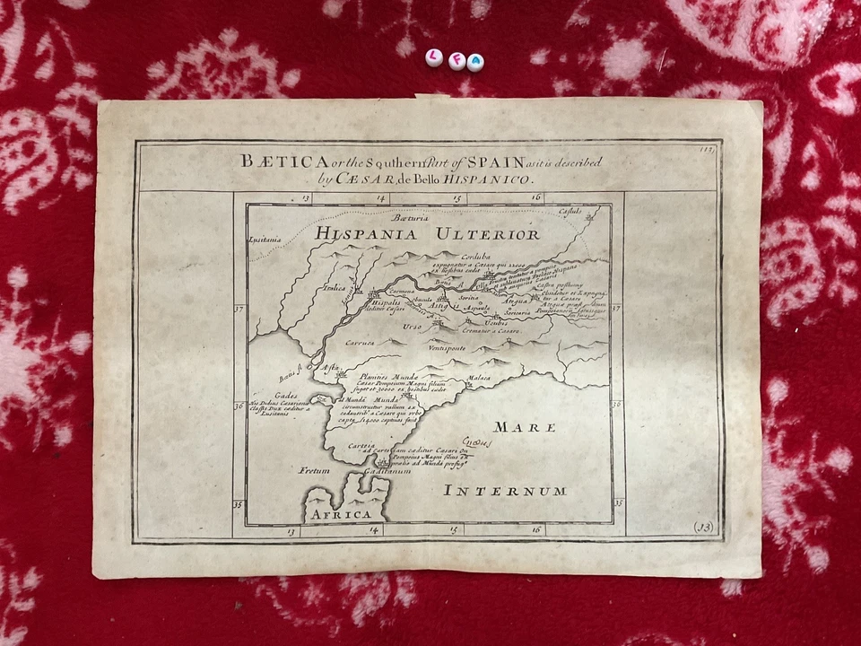 1728 MUITO RARO Mapa Herman Moll, Genuíno, cartografia, HISPANIA ESPANHA - Imagem 1 de 3