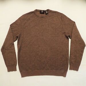 Calvin Klein Men's Crewneck Sweater Merino Blend Light Brown - Size L