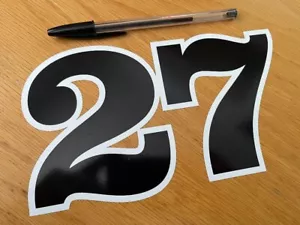 Retro Rennnummer 27 (groß) - UK VERKÄUFER - Bild 1 von 1