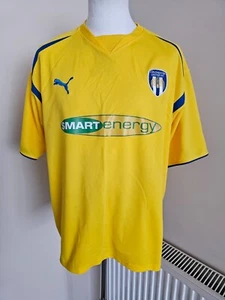 COLCHESTER UNITED FC PUMA 2008 YELLOW AWAY SHIRT ADULT SIZE XLARGE *RARE* - Picture 1 of 11