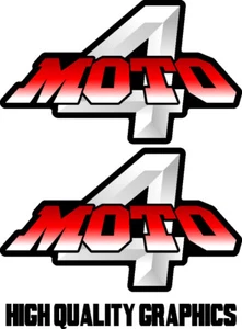 88' - 91' Yamaha MOTO 4 stickers Champ Red decals YFM100 Quad moto-4 - Picture 1 of 2