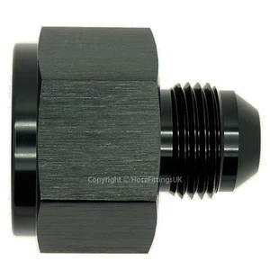 AN-10 FEMALE to AN-6 MALE JIC BLACK REDUCER/EXPANDER Hose Fitting Adapter BLK - Picture 1 of 1