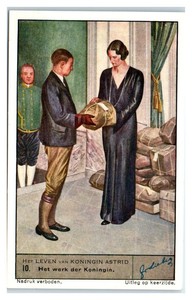 The Queen at Work, Life of Queen Astrid, Liebig Belgian Trade Card *VT32S