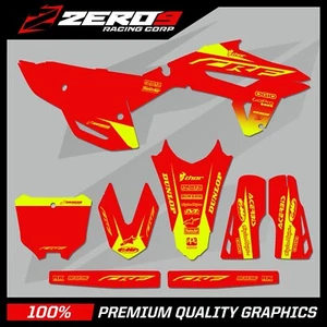 HONDA MOTOCROSS GRAPHICS KIT MX DECALS : CR CRF 85 150 125 250 450 BLOCK RED/YEL - Picture 1 of 1