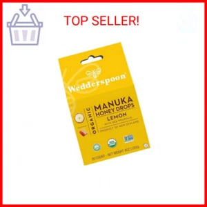 Wedderspoon Organic Manuka Honey Drops, Lemon & Bee Propolis, 20 Count (Pack of - Picture 1 of 2