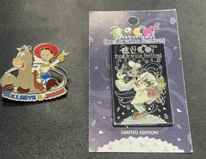 Menge 2 Disney Parks Pins Bullseye & Jessie & Epcot Essen & Wein Festival Goofy - Bild 1 von 2