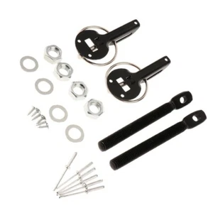 EPMAN Bonnet Lock / Hood Pin Set BLACK Brand New - Picture 1 of 1