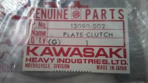 Kawasaki OEM Steel Clutch Plate Fits Mach II/F3/F4/F5/F6/F7 P/N 13090-002 NEW - Picture 1 of 3