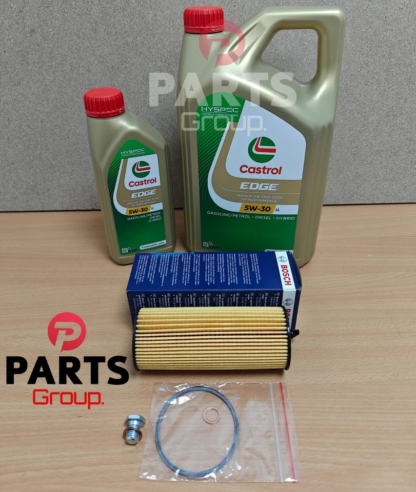 FITS BMW X3 XDRIVE 30D F25 11-17 SERVICE KIT 6L CASTROL OIL + BOSCH OIL FILTER - Imagem 1 de 1