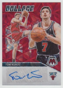 2023-24 Panini Mosaic Toni Kukoc Collage International Red Scope Prizm Auto - Picture 1 of 2
