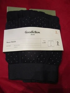Goodfellow Men's 2pk Navy Dots Boxer Briefs Size S Small - Picture 1 of 4