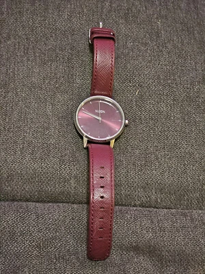 Женские наручные часы Nixon The Kensington Movin Out ПОЛНОСТЬЮ БОРДОВЫЕ с кожаным ремешком. - Изображение 1 из 3