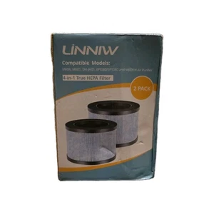 4 in 1 Linniw True HEPA Replacement Filter 2 pack MK06, MK01, MJ001H etc. 🆓SHIP - Picture 1 of 4