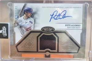 PETE ALONSO 2024 Topps Tier One Baseball AUTO & RELIC SP 100/149 New York Mets - Picture 1 of 2