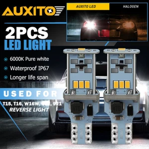Bombilla LED blanca AUXITO 2X Canbus 912 921 T15 W16W para luz de reversa de respaldo de automóvil - Imagen 1 de 12