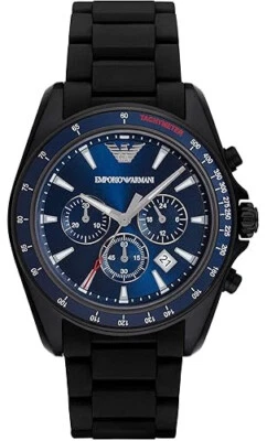 emporio armani ar6121 sigma синий тон черный резиновый мужские часы хронограф - Изображение 1 из 4