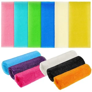 12 Pack 36 Inch Exfoliating Body Scrubber Japanese Washcloth Korean Luffah Towel - Picture 1 of 7