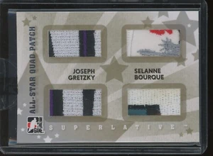 2007-08 ITG Superlative Joseph Gretzky Bourque Selanne All Star Quad Patch 9/9 - Picture 1 of 2