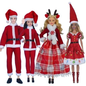 Merry Christmas Gift 1/6 Doll Clothes Set Outfits Coat Trousers Pants Hat 11.5" - Picture 1 of 25