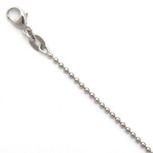 "Cadena de cuentas de platino de 1,5 mm PT950 16"" 18"" 20"" o 24" - Imagen 1 de 1