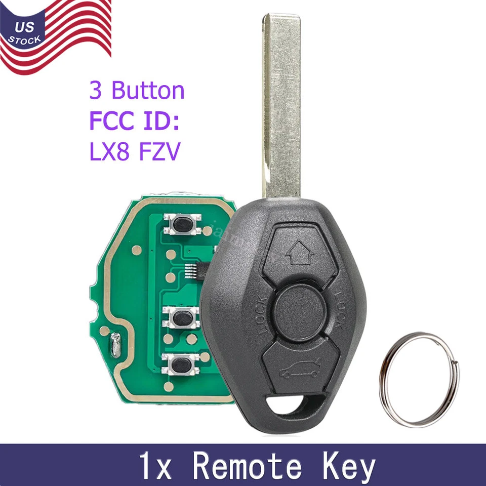 Mando a distancia de repuesto para BMW 2003 2004 2005 2006 2007 2008 2009 BMW X3 Z4 Foto 1 de 4