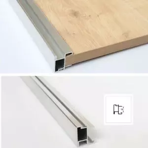 6X Profile Handles 2.5 Metre Aluminium Handle For Sliding Wardrobe Doors - Picture 1 of 3