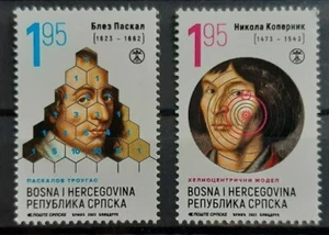 BOSNIA (Serbia) 2023 Blaise Pascal & Nicolaus Copernicus - MNH - Foto 1 di 1