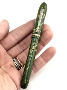 Vintage EF USA Fountain Pen Green confetti glitter - Picture 1 of 7