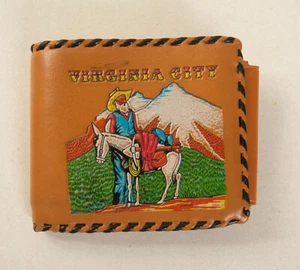 Virginia City Vinyl Wallet (B5A/JSF6) Cowboy Miner & Mule Mountains Souvenir - Picture 1 of 7