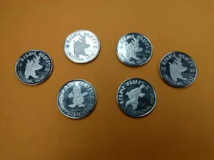 LOTE DE 6 MONEDAS RARAS Ty Beanie Baby 4 - chocolate 1 - patti 1 - charlatanes - Imagen 1 de 4