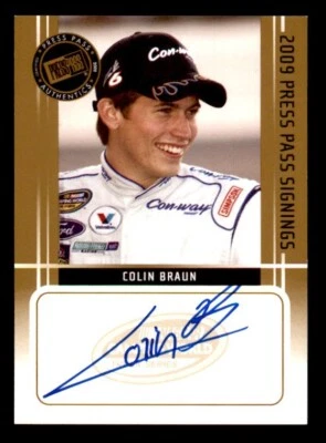 2009 Press Pass Signings Nascar Colin Braun Auto - Image 1 of 2