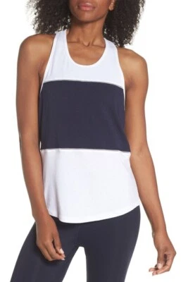 Camiseta sin mangas Kate Spade New York para mujer colorblock azul marino/blanco talla mediana - Foto 1 de 3